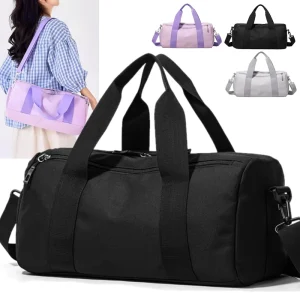 Custom Logo Women’s Mini Gym Duffle Bag Waterproof Oxford Lightweight Outdoor Fitness Shoulder Bag for Travel Daily Use