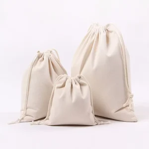 Custom Luxury Business Organic Cotton Drawstring Packing Shoe Dust Bag