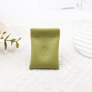 Custom Luxury PU Leather Jewelry and Coin Pouches Magnetic Closure Portable Cosmetic Bags for Gift and Daily Use