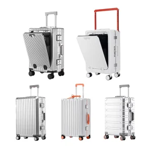 Custom Luxury Travel Trolley Suitcase Luggage Magnesium Aluminum Alloy with Wheels Carry On Suitcase