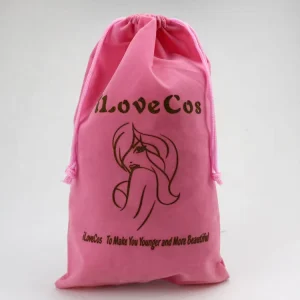 Custom Made Soft Velvet Drawstring Jewelry Bag for Necklace Velvet Drawstring Pouch with Logo Suede Drawstring Bag