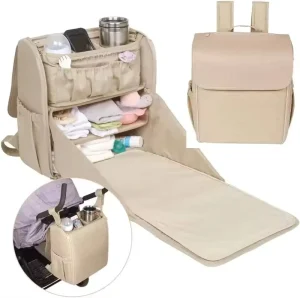 Custom Made Waterproof Portable Leather Nappy Bags Baby Changing Bag Mommy Diaper Large Capacity Bags for Babies