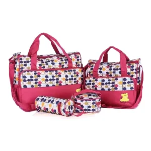 Custom Maternity Mom Backpack Nappy Baby Diaper Bags 5 Piece Set Mommy Tote Bag Large Capacity Fabric Diaper Bag