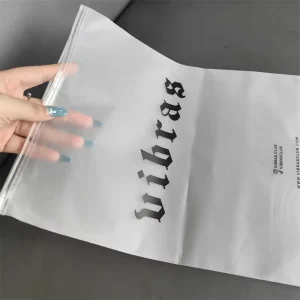 Custom Matte frosted Biodegradable Plastic Packaging Zipper Bags T Shirt Swimwear Zip Lock Clothing Bags With Logo
