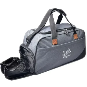 Custom Men’s Travel Sport Duffle Gym Bag with Shoes Compartment Durable Polyester Lining