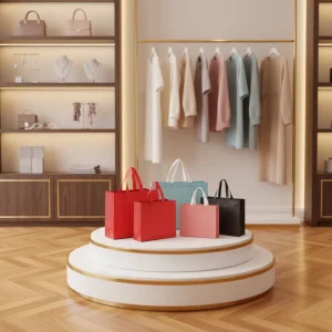 Custom Non Woven Fabric Shopping Bags Recyclable Logo Imprinted Gift Ruicheng Handled Shoulder
