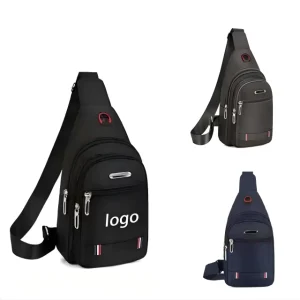 Custom Nylon Single Small Square Sling Messenger Sport Shoulder Bag for Men Chest Cross Body Crossbody Bag Men Sacoche Homme
