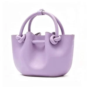Custom OEM ODM Cute Pleated Tote Small Handbag Simple Two in One Bag Women Shoulder Bags with Knot