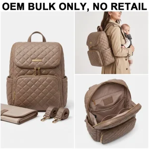 Custom OEM Western Tooled Leather Changing Bag Backpack Multi way Carry for Ladies Leather Diaper Bag Backpack for US