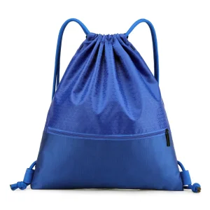 Custom Outdoor Drawstring Dacron Nylon Water Repellent Recyclable Screen Printing Gym Sports Beach Cycling Event Bag