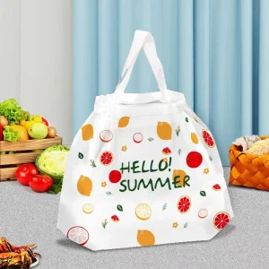Custom PE Plastic Drawstring Bags with Durable Handle Small Business Thank You Packaging in Stock for Sale