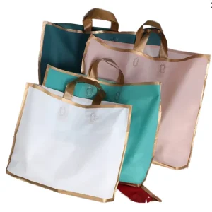 Custom PE Plastic Shopping Bags with Gravure Printing Recyclable Environment Friendly for Supermarket Exhibition Use