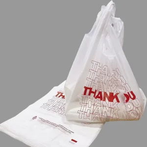 Custom PE Recyclable T Shirt Bags for Restaurant Exhibition Business Use