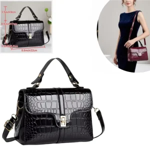 Custom PU Leather Mini Crossbody Bag Women Single Strap Waterproof Sling Shoulder Handbag Solid Color Vintage Style Fall