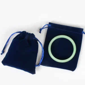 Custom Personalised Velvet Drawstring Packaging Pouches Foldable Octagonal Jewelry Storage Suede Bangles