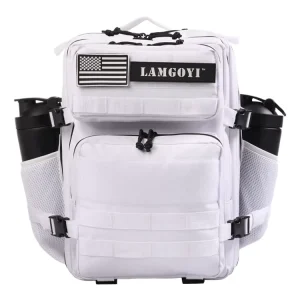Custom Personalizadas LOGO Waterproof All White Tatica Mochila Back P25l 900D Oxford Tactical Gym Fitness Sport Backpack Gym Bag