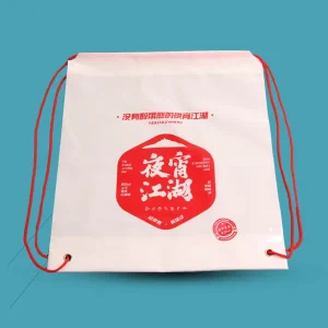 Custom Plastic Bag Promotional Moisture Proof Clear PE Drawstring Backpack Bag with Transparent Packaging for Doll Machine