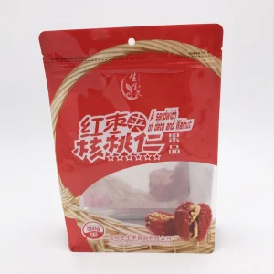 Custom Plastic Gravure Printed Barrier Bottom Ziplock Stand up Pouch Nuts Packing Bag for Food Packaging
