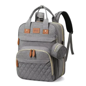 Custom Polyester Water Resistant Diaper Bag Backpack Large Capacity for Mom Mother Maternity Nappy Changing Baby Care