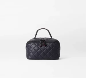 Custom Premium Cosmetic Bag With Handle Puffy Makeup Pouch Quilted Women Makeup Fashionable Trend Travel Toiletry Cosmetic Bag
