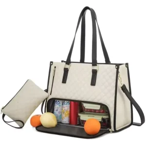 Custom Premium Women Fashion Shoulder Bag Laptop Lunch Tote Bag Multifunction Large Capacity Luxury Insulated Soft Shoulder Bag