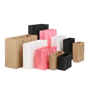 Custom Print Eco-Friendly Shopping Paper Bags with Art Paper Gravure Printing Your Own Logo for Promotion Supermarket Use