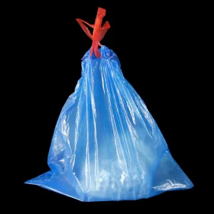 Custom Printed Biodegradable Drawstring Garbage Bag Plastic Trash Bin Liner Roll Hot Stamping Surface Refuse Sacks Plastic Bags