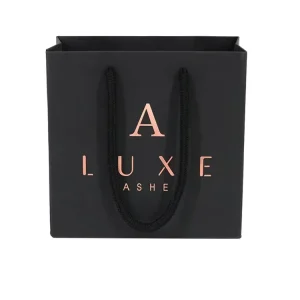 Custom Printed Brand Logo Design Promotion Luxury Clothing Retail Gift Shopping Black Jewellery Paper Bag With Handle
