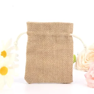 Custom Printed Burlap Drawstring Dust Bags for Wine & Shoe Storage