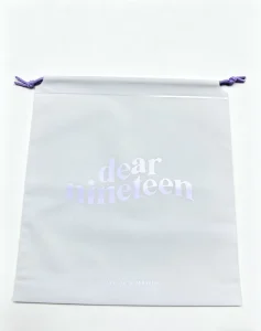 Custom Printed Drawstring Closure Plastic CPE Bags With Cotton Rope Drawstring for Gift Clothing Book Garment