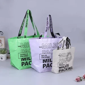 Custom Printed Eco Friendly Recyclable Polypropylene Tote Bag Grocery TNT PP Laminated pp Woven Shopping Bag
