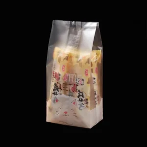 Custom Printed Food Plastic Shopping Bags To Go Bags Bread Cake Candy Muffin Dessert Packaging Takeout Bag For Bakery