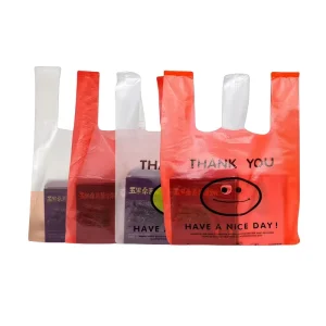 Custom Printed HDPE LDPE Shopping Bags Personalized Plastic with Logo for Supermarket or Exhibition Use