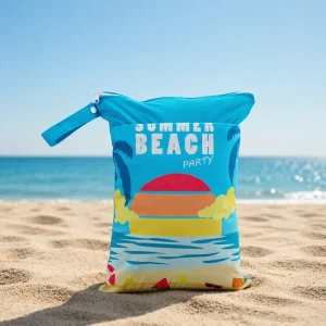 Custom Printed Summer Beach Waterproof Wet Bag Portable Travel Storage Pouch Multifunctional Baby Bag for Beach Vacation