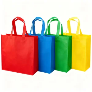 Custom Reusable Non Woven Foldable Large Shopping Bag Hand Length Handle Shoulder Closure Cute Design for Supermarket