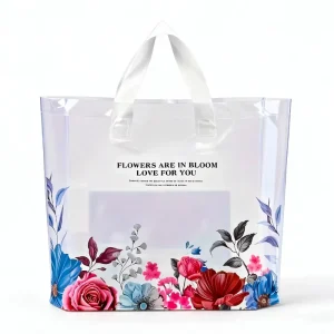 Custom Shopping Plastic Bag with Handle Custom Shopping Bags with logo Plastic Carrier Bags