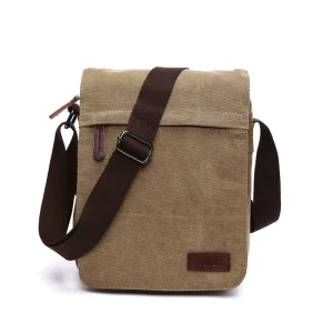 Custom Shoulder Bag Fashionable Vegan Canvas Messenger Bags Men’s Messenger Crossbody Bag