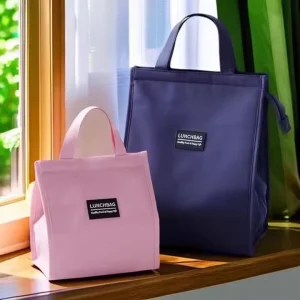 Custom Size Box Bags Tote Food Oxford Non Woven Bags Fresh Thermal Pouch Waterproof Insulated Bags with Rubber