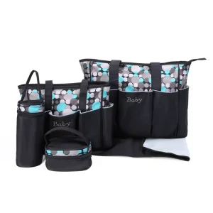 Custom Size Logo Large Capacity Lightweight Nappy Bag Multi layer Baby Diaper Tote Bag Fashion Lovely Mommy Bag