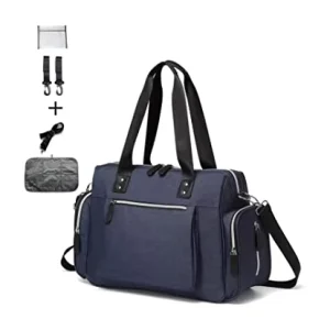 Custom Stroller Multi Pocket Wear resistant Beach Bag Handbag Travel Carry Baby Nappy Mommy Canvas Large Diaper Tote Bag