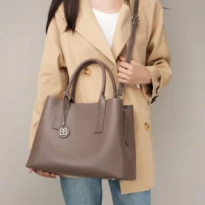 Custom Style Korean Direct Factory Genuine Leather Messenger Purses Women’s Leather Bag Designer Luxury Black Bucket Handbags