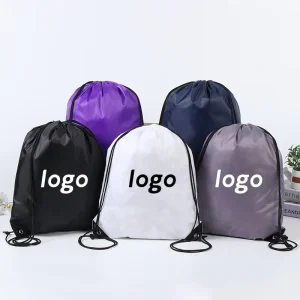 Custom Sublimation Waterproof Drawstring Backpack Outdoor Sport Gym Bag Lightweight Nylon Polyester String Bag