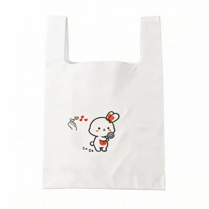 Custom T shirt Bag with Vest Handle Grocery Fruit Vegetable Packing Supermarket Shopping Plastic Bags