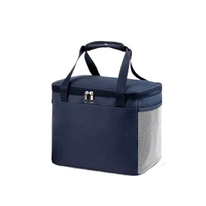Custom Thermal Insulated Lunch Bag Tote Cooler Waterproof Oxford Zipper Picnic Bento Pouch for School Food Storage