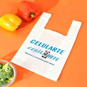 Custom Thickened Supermarket Vest Bag Shopping Carry Out T Shirt Bag Garment Plastic Bag for Supermarket