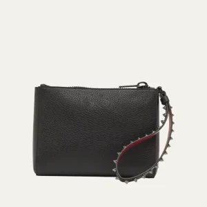 Custom Travel Storage Makeup Bag PU Mushroom Nail Wristlet Clutch Bag Pebble Leather Handbag for Women