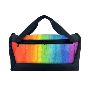 Custom Unisex Water Resistant Duffel Gym Bag Pockets Shoe Compartment Zipper Closure Lightweight for Travel Outdoor Activities