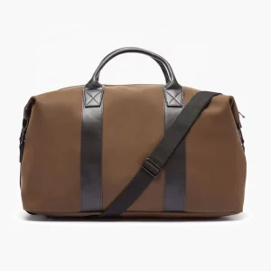 Custom Vintage Oversized Canvas Travel Overnight Duffle Bag with Zipper Closure for Men Women