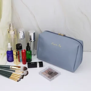 Custom Water Resistant PVC Fashion Portable Zipper Large Capacity Cosmetic Organizer Bags for Women Travel Makeup Pouch