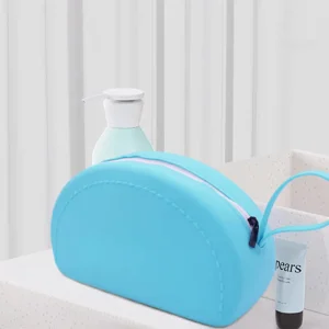 Custom Waterproof Makeup Bag Brush Toiletry Bag Large Capacity Travel Zipper Cosmetic Silicone Bag